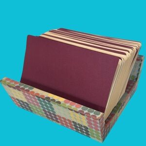 Vintage Polka Dots Index Card  Holder Recipe‎ Holder